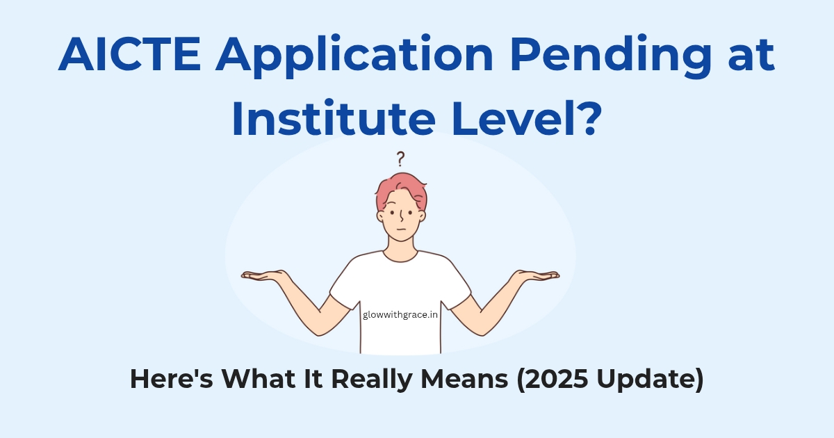 AICTE Saraswati Scholarship 2025 application showing pending at institute level status