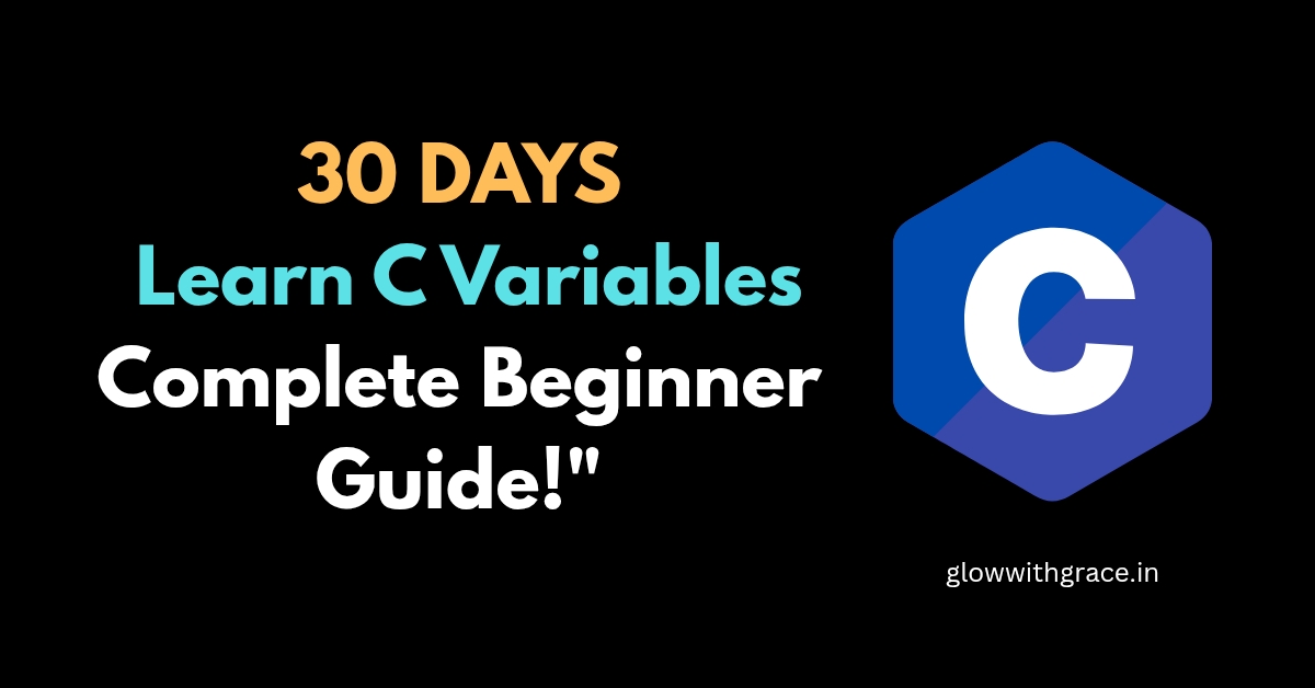 30 Days Learn C Variables Complete Beginner Guide with C language icon